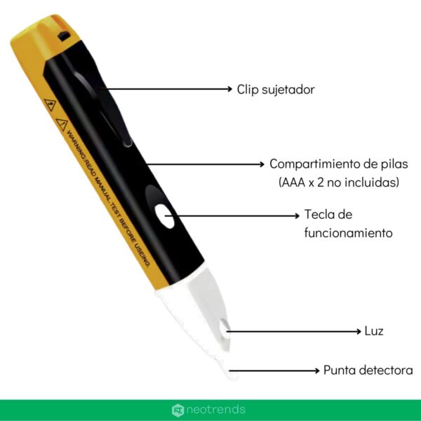 Buscapolo Por Inducción Detector Vol Sin Contacto 90-1000vac